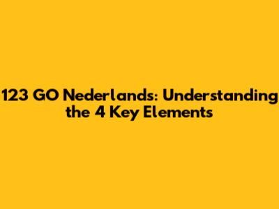 123 GO Nederlands: Understanding the 4 Key Elements