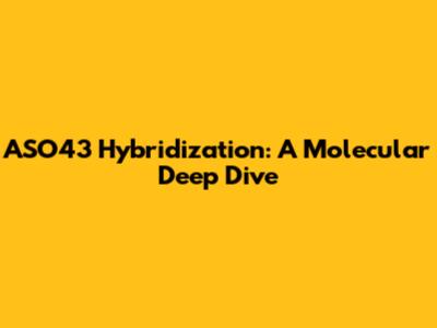 ASO43 Hybridization: A Molecular Deep Dive