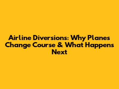 Airline Diversions: Why Planes Change Course & What Happens Next
