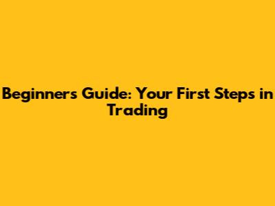 Beginner's Guide: Your First Steps in Trading