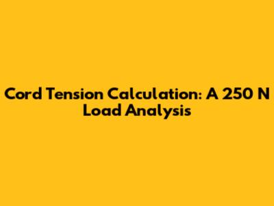 Cord Tension Calculation: A 250 N Load Analysis