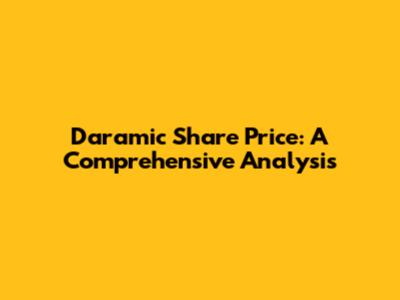 Daramic Share Price: A Comprehensive Analysis