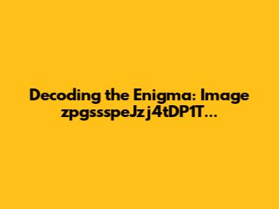 Decoding the Enigma: Image zpgssspeJzj4tDP1T...