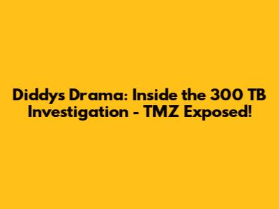 Diddy's Drama: Inside the 300 TB Investigation - TMZ Exposed!