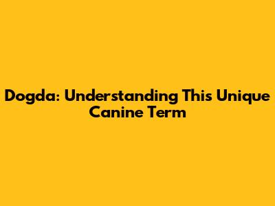 Dogda: Understanding This Unique Canine Term