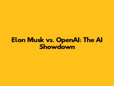 Elon Musk vs. OpenAI: The AI Showdown