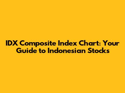 IDX Composite Index Chart: Your Guide to Indonesian Stocks