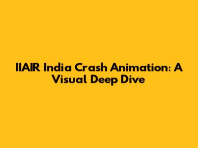 IIAIR India Crash Animation: A Visual Deep Dive