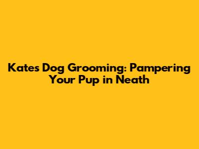 Kate's Dog Grooming: Pampering Your Pup in Neath
