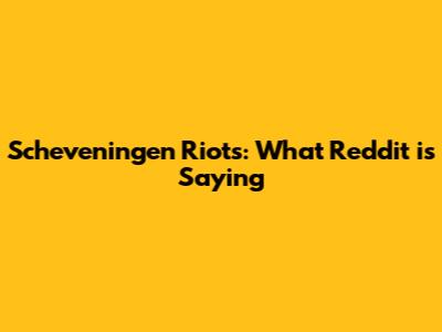 Scheveningen Riots: What Reddit is Saying