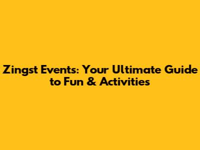 Zingst Events: Your Ultimate Guide to Fun & Activities
